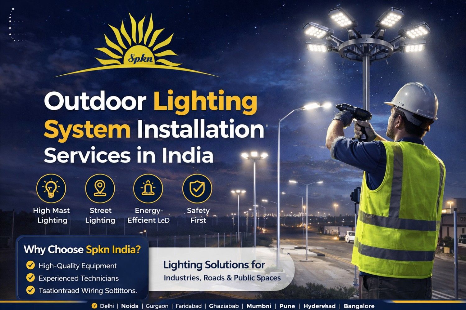 Outdoor Lighting System Installation Services in India